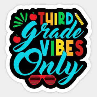 3rd Grade Vibes Teachers Boys Girls Funny Back To School Sticker